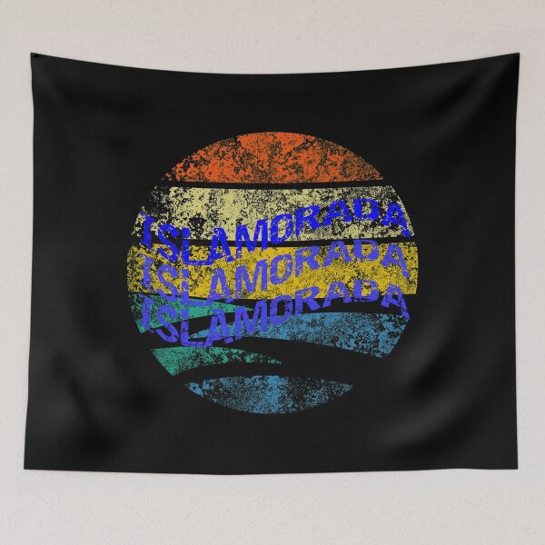 Item preview, Islamorada Islamorada Islamorada Blue Distressed Retro Sunset Classic  designed and sold by pectolrawlsc.