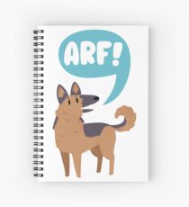 German Shepherd Arf! Spiral Notebook