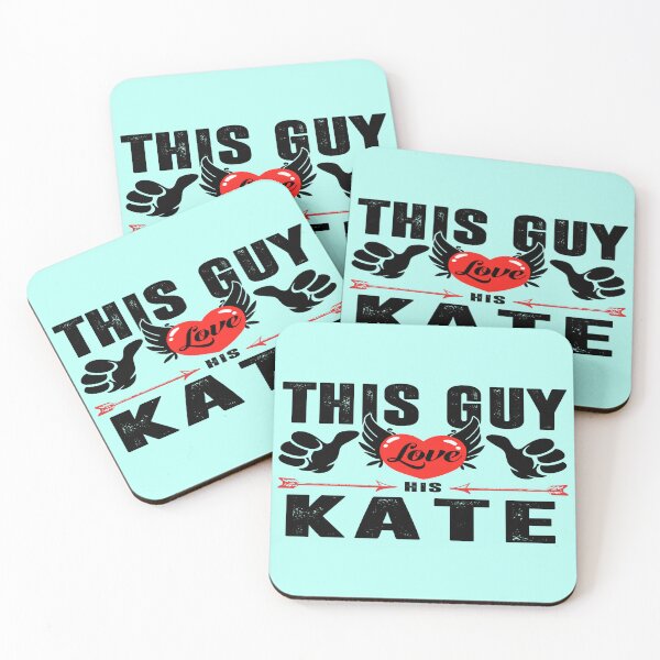 Item preview, Mens Kate Name Gift This Guy Loves His Kate Name, White, Trending designed and sold by Jake Sanders.