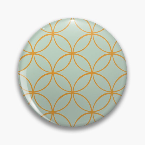 Item preview, Orange and Mint Linked Circles designed and sold by WalkSimplyArt.