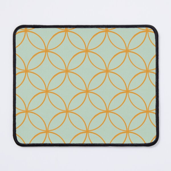 Item preview, Orange and Mint Linked Circles designed and sold by WalkSimplyArt.
