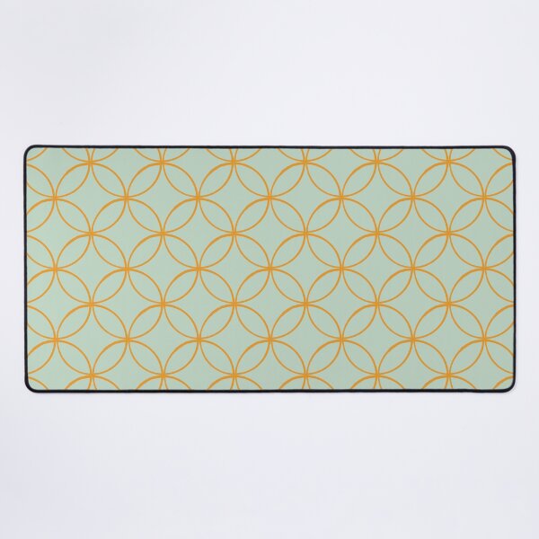 Item preview, Orange and Mint Linked Circles designed and sold by WalkSimplyArt.