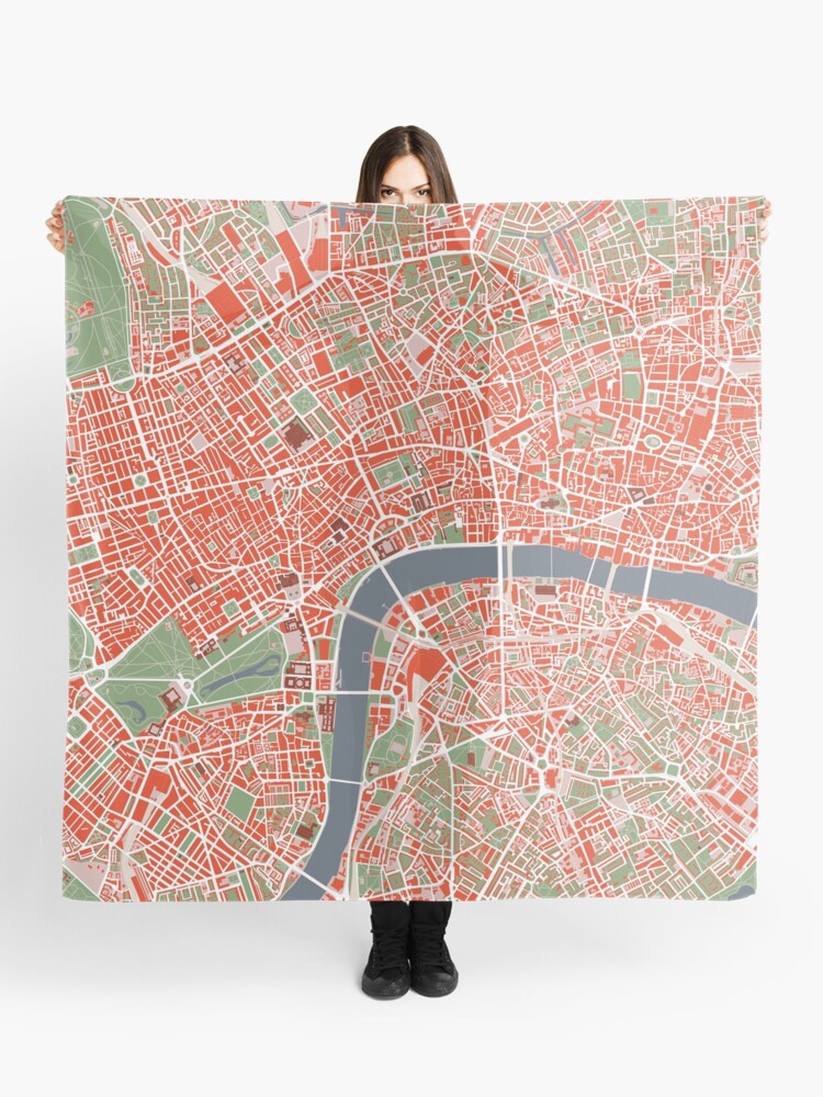 Vintage London Map Scarf, Women's Fashion Scarves