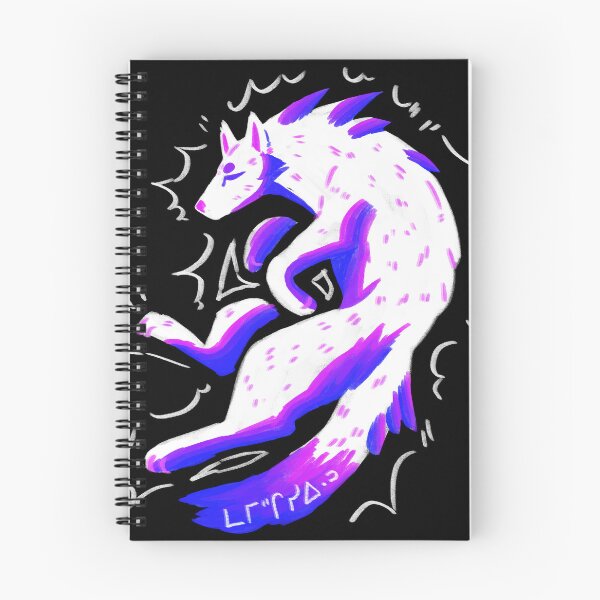 Item preview, Mamihcisiwin - Cree Syllabics Bisexual Pride Wolf blk designed and sold by mapleeplosion.