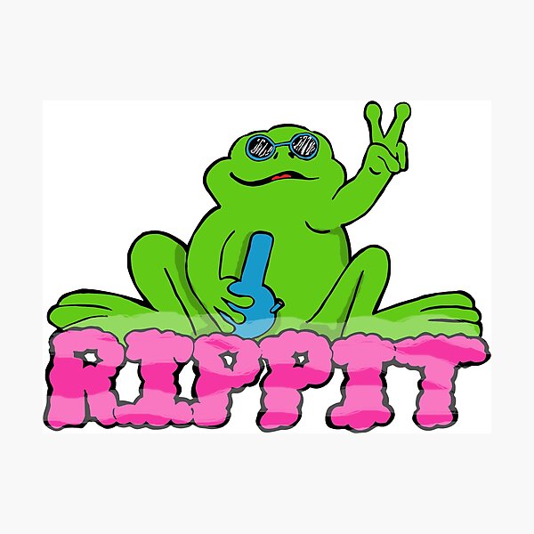 Rippit The Stoner Peace Frog Photographic Print
