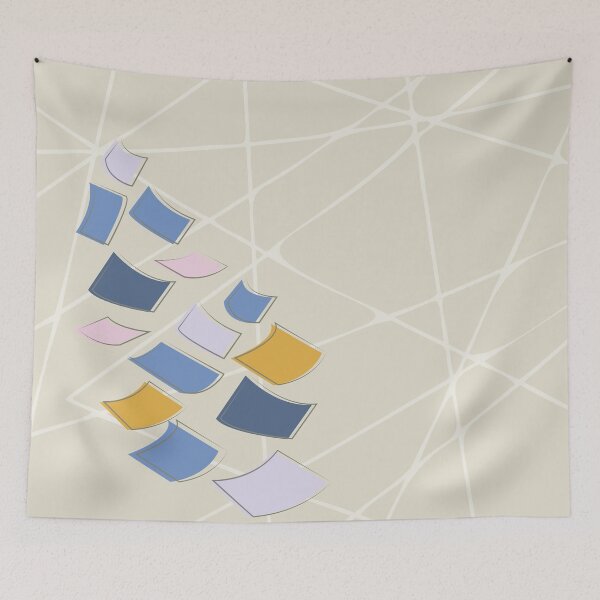 Aperçu de l'œuvre Formes et lignes abstraites Coussin 6 créée et vendue par blueocan.