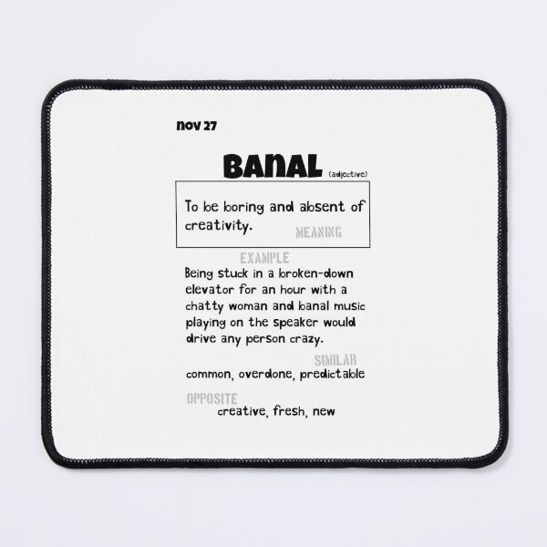 Item preview, November 27 Banal designed and sold by Square Root of Squid.