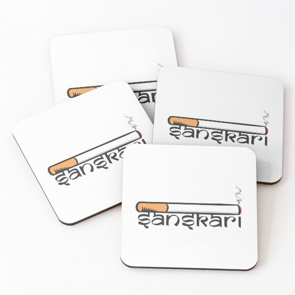 Item preview, Sanskari Indian Desi Girl or boy Sutta Hindi Slogan Quote designed and sold by alltheprints.
