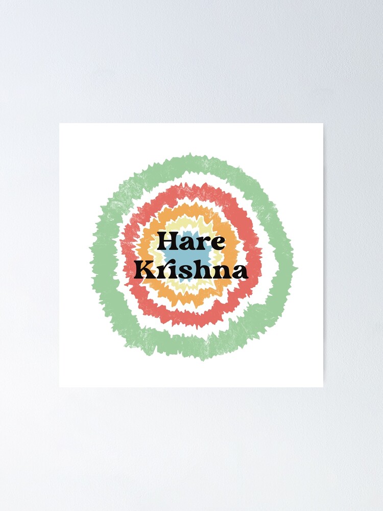 Hare Krishna Mantra Poster, Mantra Print, Spiritual Decor