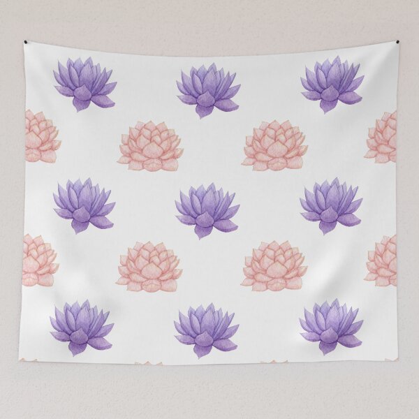 Item preview, Watercolor Pink and Purple Succulent Pattern designed and sold by Anastasia Shemetova.