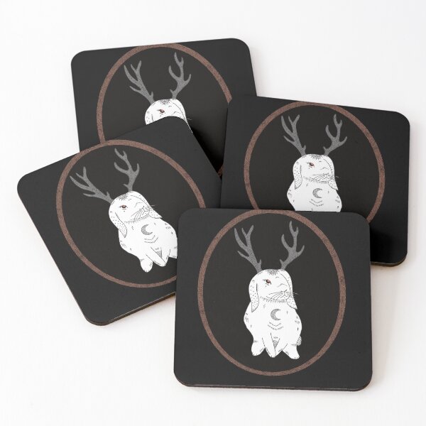 Item preview, Cuddly Cryptid Domestic Jackalope Black designed and sold by mothofthemist.