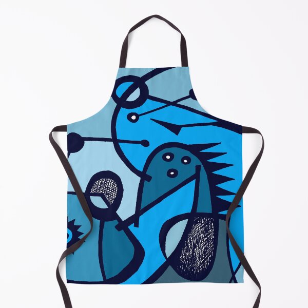 Item preview, "Gëstu Xam Xam" - Contemporary African Abstract Art Surrealist Design - Blues designed and sold by Tony Cisse.