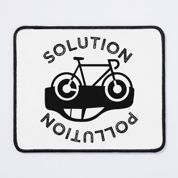 Item preview, Solution for pollution Bicycling Cycling Environment  designed and sold by alltheprints.