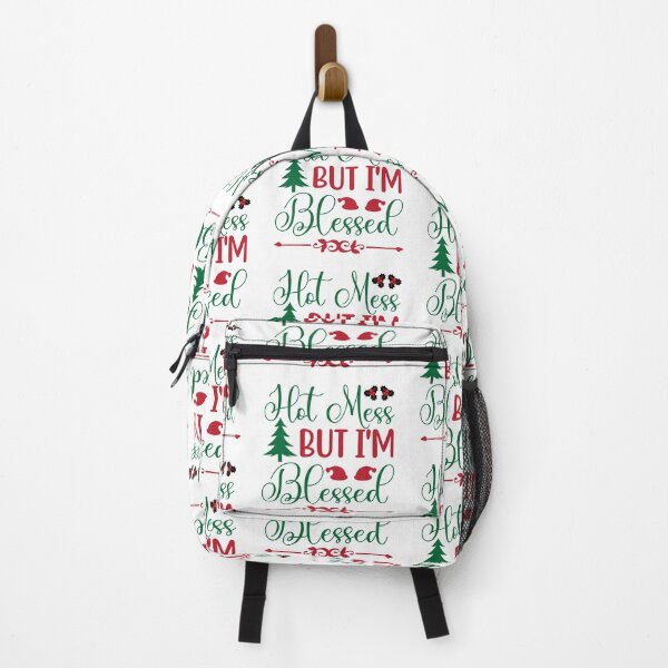 Item preview, Hot Mess But I am Blessed Time of the Year Santa Merry Christmas Happy Gift Premium Apparel Funny Holiday Xmas designed and sold by DesignByHeartUK.