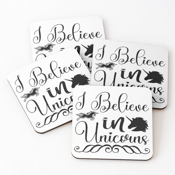 Item preview, I Believe in Unicorns Unicorn Pony Funny Love Valentine Summer Gift Art Design Happy Life Apparel Essential Motivation Inspiration Joy Mood  designed and sold by DesignByHeartUK.