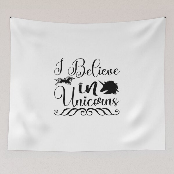 Item preview, I Believe in Unicorns Unicorn Pony Funny Love Valentine Summer Gift Art Design Happy Life Apparel Essential Motivation Inspiration Joy Mood  designed and sold by DesignByHeartUK.