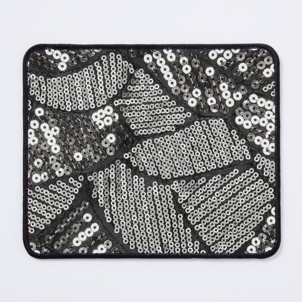 Item preview, Black Fabric with Shiny Silver Sequin Design photo designed and sold by cgroenewald.