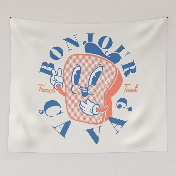 Item preview, French Toast | Cute Vintage Brioche French Toast Retro Style Mid Century Cartoon Anthropomorphic Mascot designed and sold by Any Color Designs.