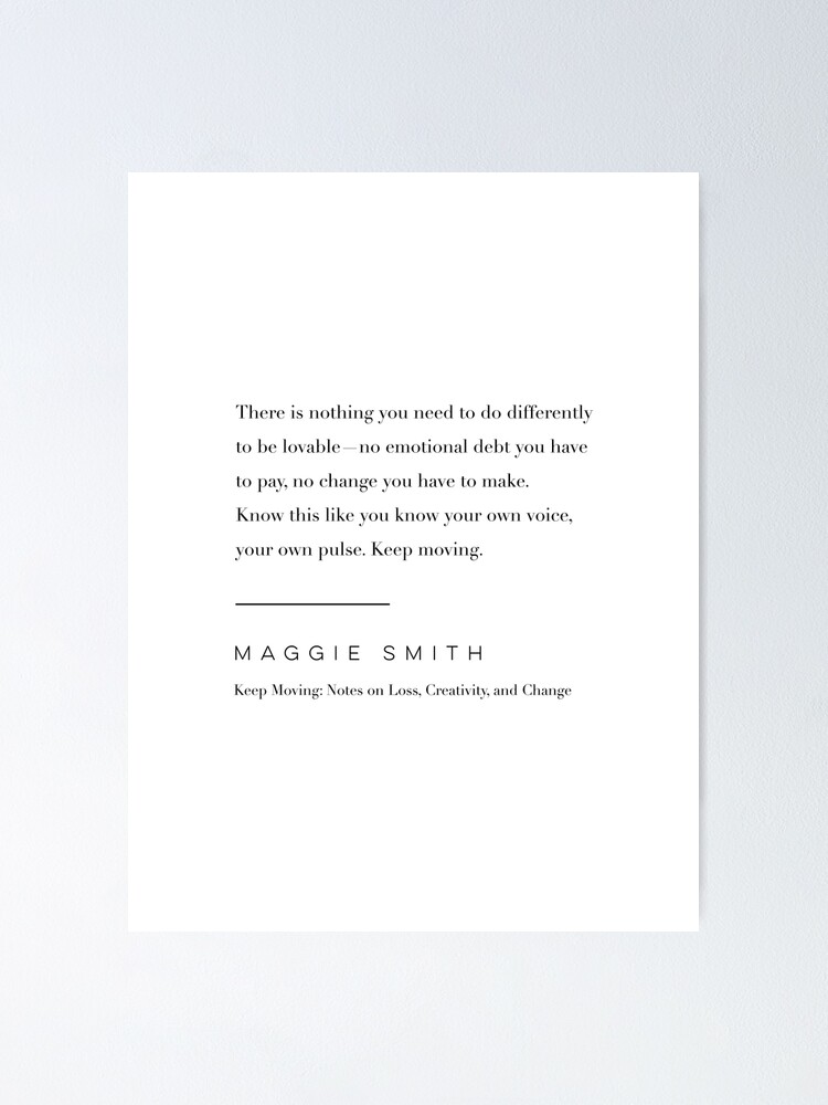 keep moving by maggie smith