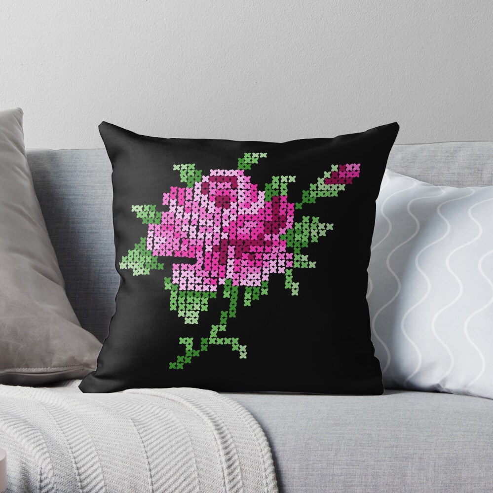 Cross stitch rose Tote Bag for Sale by Libby Heasman