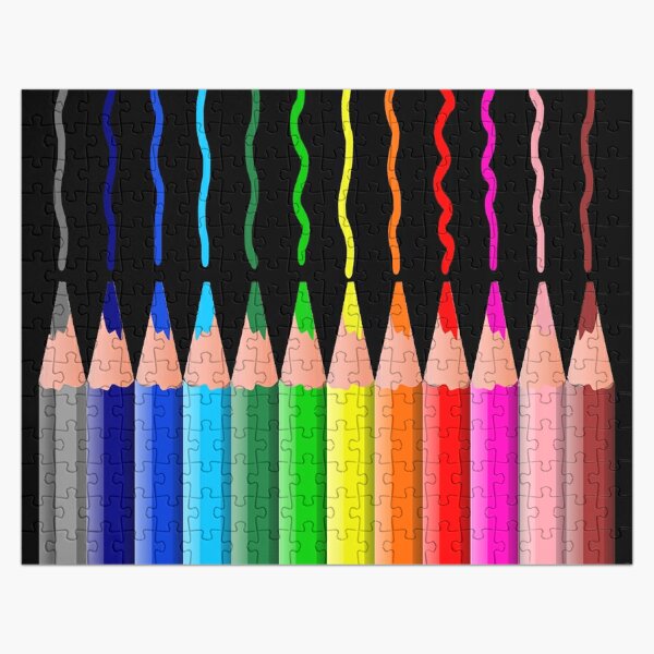 Rainbow Colored Pencils Jigsaw Puzzle for Sale by BeJolley