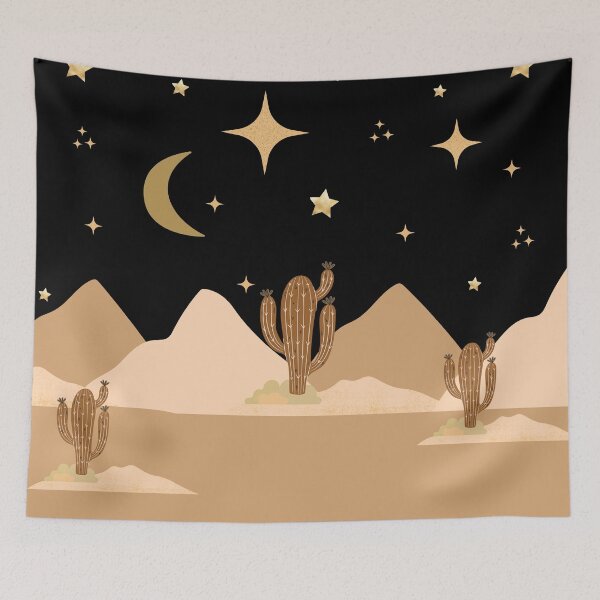 Item preview, Desert Life At Night Landscape - Nude Colours designed and sold by House of Hartz by: Dominique11.