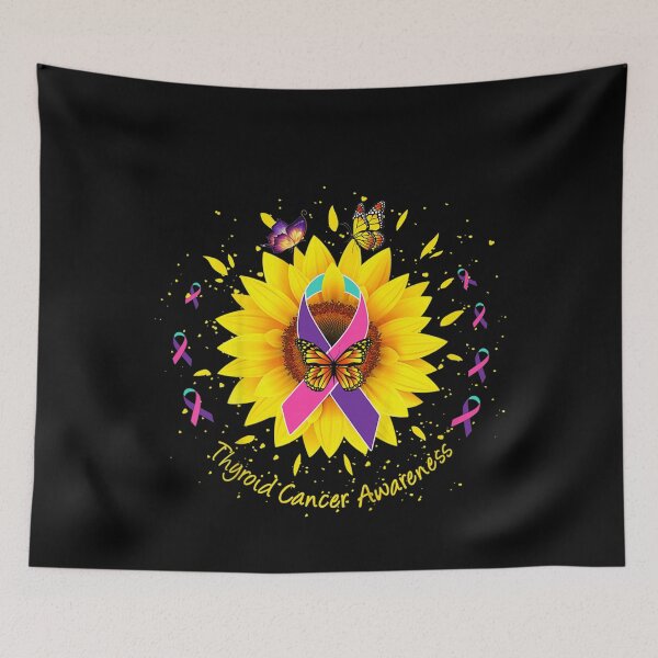 Item preview, Thyroid cancer awareness sunflower butterfly gift survivor  designed and sold by DaiShop.