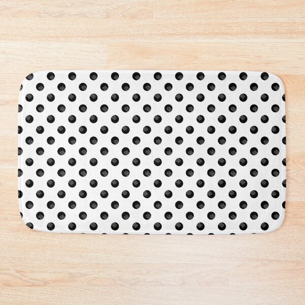 Item preview, Black and white retro polka dots graphic pattern designed and sold by by-jwp.