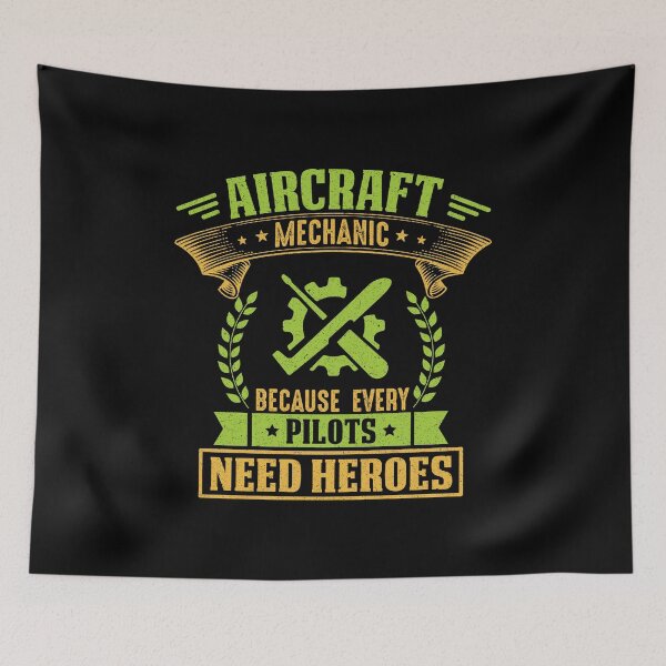Item preview, Aircraft Mechanic Because Even Pilots Need Heroes: Funny Aircraft Mechanic Gift - Airplane Mechanic Dad designed and sold by Adexyl.
