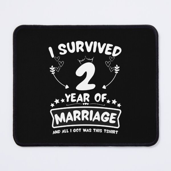 Item preview, Survived 2 Years Marriage Happy 2nd Anniversary Funny Couples designed and sold by JoshBulky.