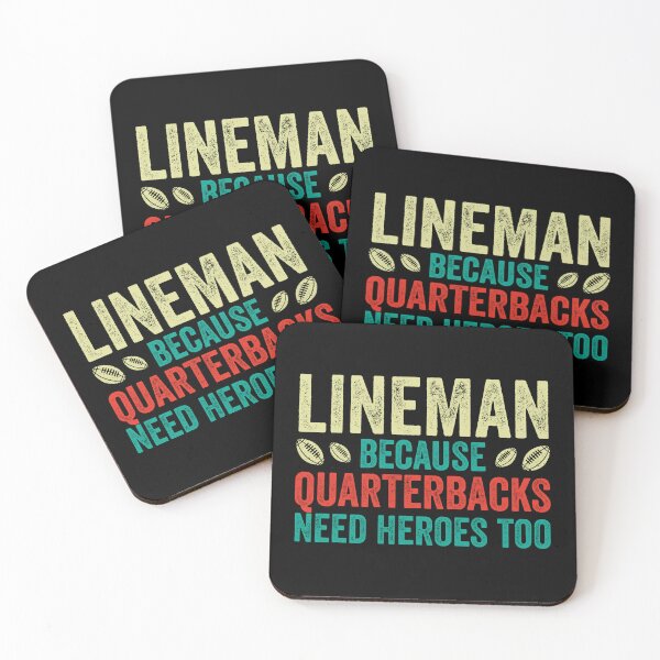 Item preview, Lineman Because Quarterbacks Need Heroes Too: Funny Lineman Gift - American or Canadian Football Rugby designed and sold by Adexyl.