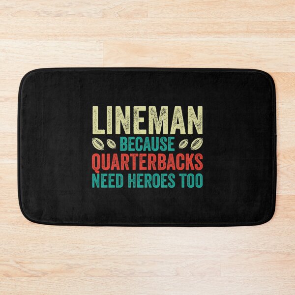 Item preview, Lineman Because Quarterbacks Need Heroes Too: Funny Lineman Gift - American or Canadian Football Rugby designed and sold by Adexyl.