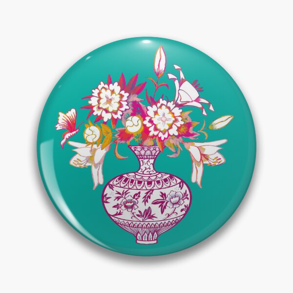 Artikelvorschau, Zeichnung eines Blumenstraußes auf Türkis entworfen und verkauft von colorofmagic.