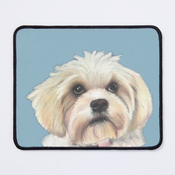 Item preview, dog portrait maltipoo terrier pet portrait painting wall art designed and sold by Julieford.