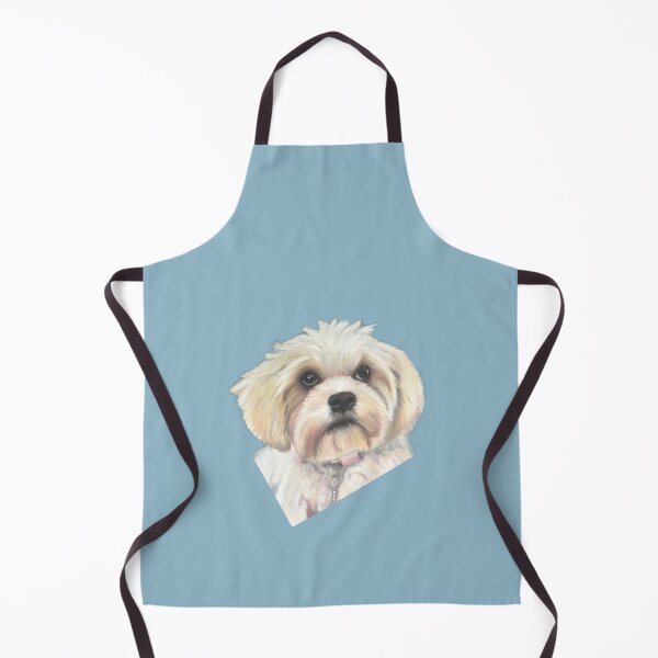 Item preview, dog portrait maltipoo terrier pet portrait painting wall art designed and sold by Julieford.