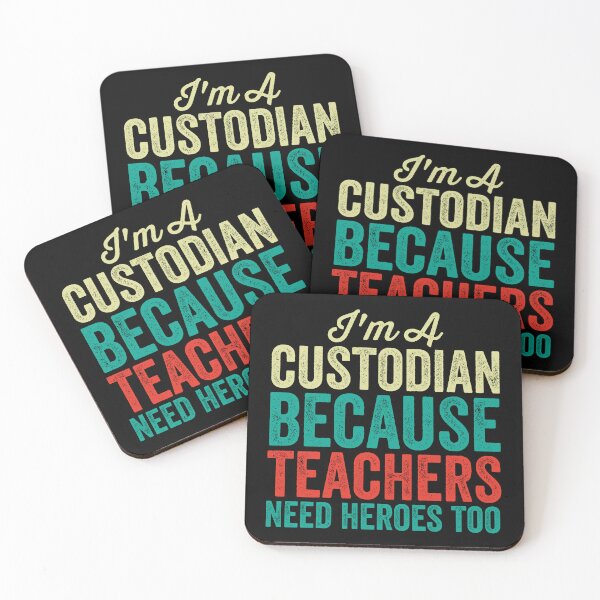 Item preview, I'm A Custodian Because Teachers Need Heroes Too: Funny School Custodian Gift - Custodian designed and sold by Adexyl.