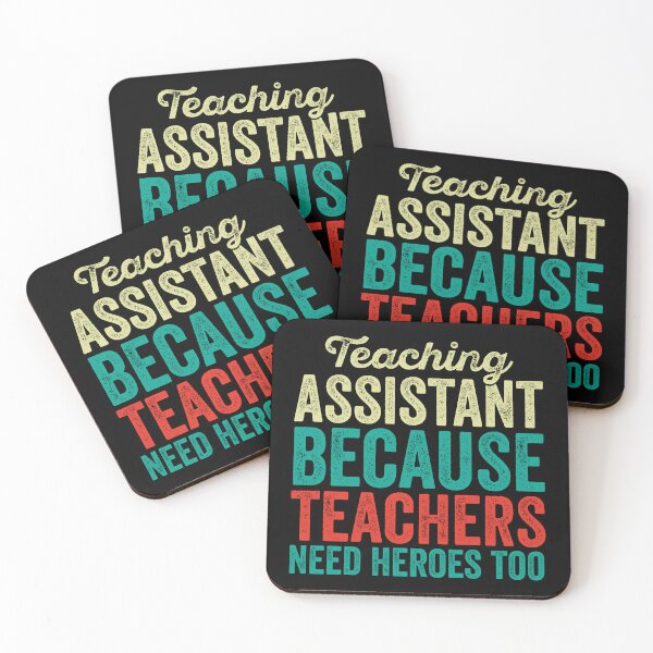Item preview, Teaching Assistant Because Teachers Need Heroes Too: Funny Teaching Assistant Gift - Teacher Assistant designed and sold by Adexyl.