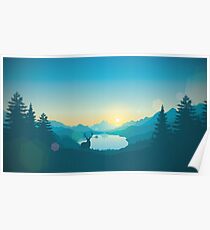 Firewatch Nature Scene Poster