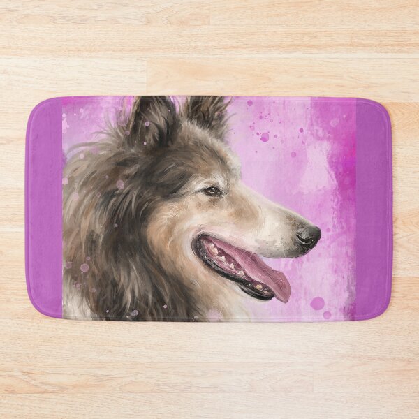 Item preview, Painting of a Brown and White Furry Collie Dog Smiling designed and sold by ibadishi.