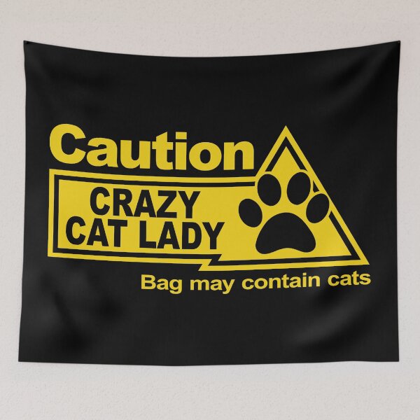 Item preview, Caution - Crazy Cat Lady - Bag designed and sold by jayveezed.