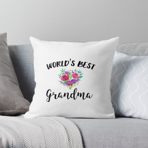 Multicolor Grandparent Gifts By HustlaGirl Blessed To Be Called Grandma Bear With Grandcubs Throw Pillow 18x18 