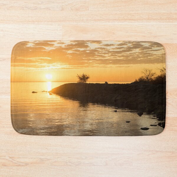 Item preview, Headland Sunrise - Rough Riprap Boulders and Brilliant Sunshine designed and sold by Georgia Mizuleva.