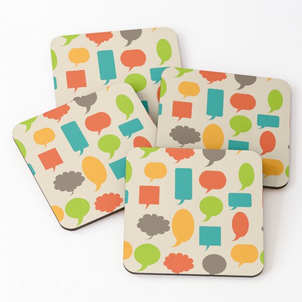 Item preview, speech bubble seamless print designed and sold by SohaibHania.