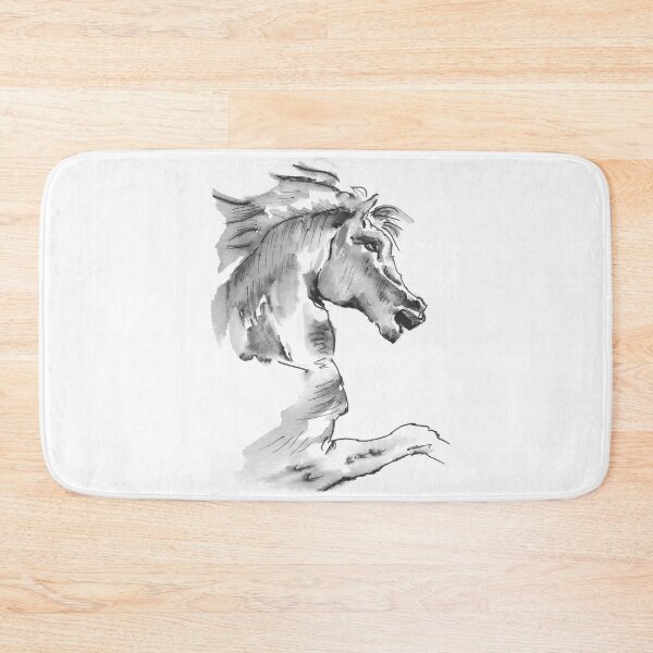Item preview, Horse Portrait in Ink and Wash Technique designed and sold by HeartwoodStudio.