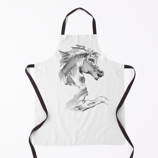Item preview, Horse Portrait in Ink and Wash Technique designed and sold by HeartwoodStudio.