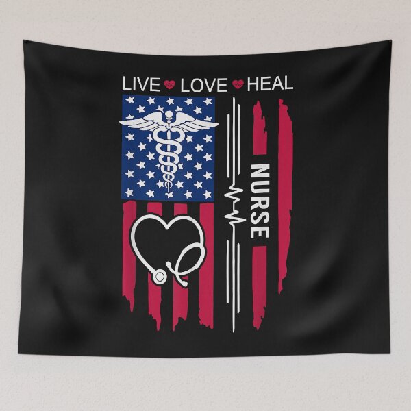 Item preview, Nurse Graduation, Nurse Week, Nursing School, Nurse US Flag designed and sold by Evrard122344.