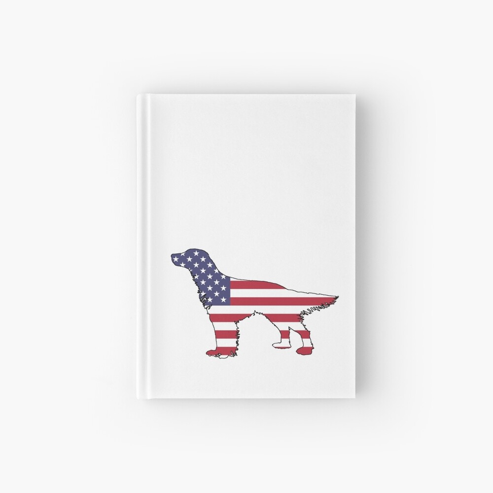 American Flag – English Setter Hardcover Journal