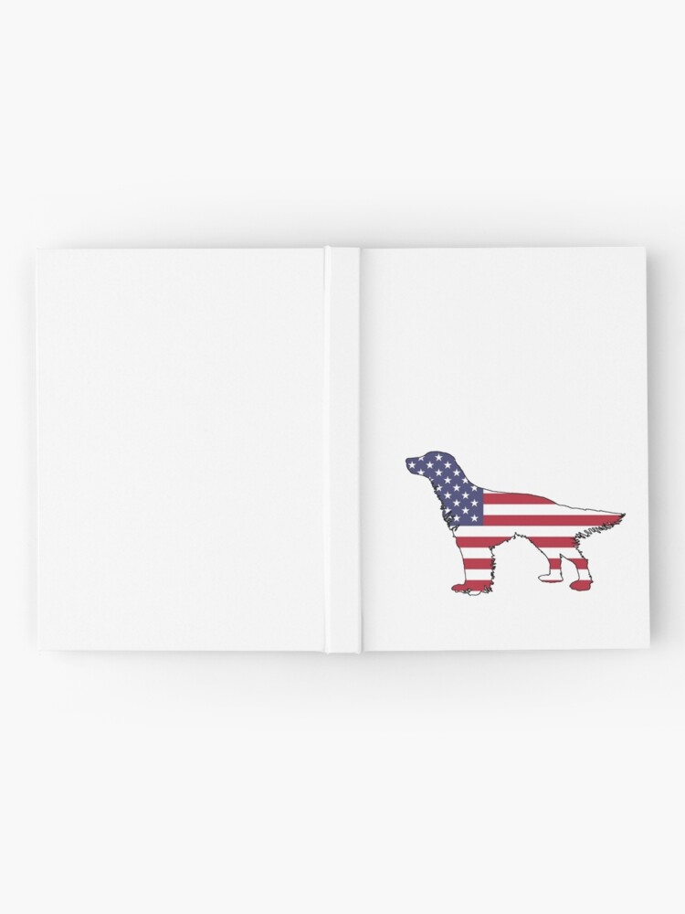 Alternate view of American Flag – English Setter Hardcover Journal
