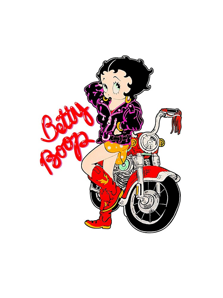 Disover Vintage 90s Betty Boop, Betty Boop Motorcycle Black Mini Skirt