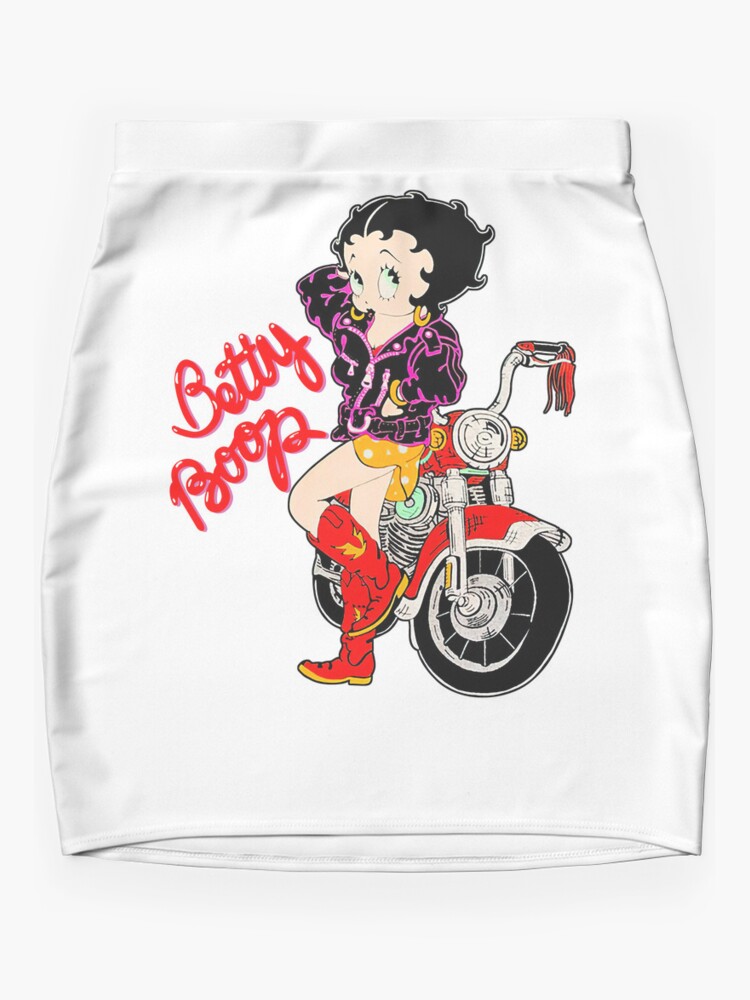 Discover Vintage 90s Betty Boop, Betty Boop Motorcycle Black Mini Skirt